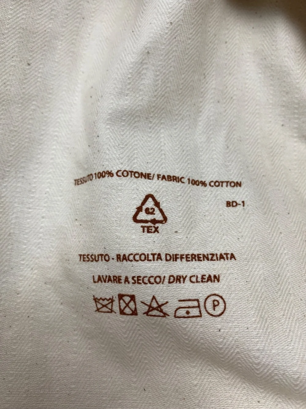 Loro Piana Authentic Cotton Garment Bag Ivory Travel Suit Coat Cover Italy
